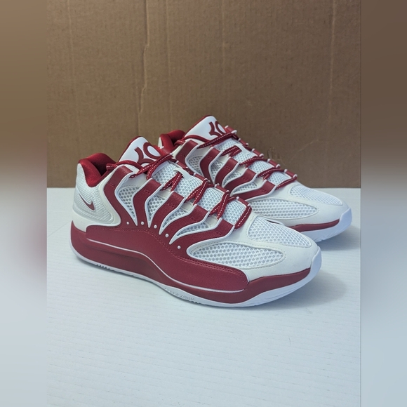 Nike Men\'s KD 18 White/Red Kevin Durant Basketball Shoes IH5096-103 Size 10 main image 5